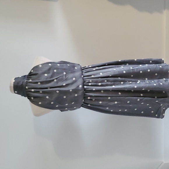 RYEGRASS grey with with polka dot silky satin feel dress size XL new without tag - Picture 6 of 9